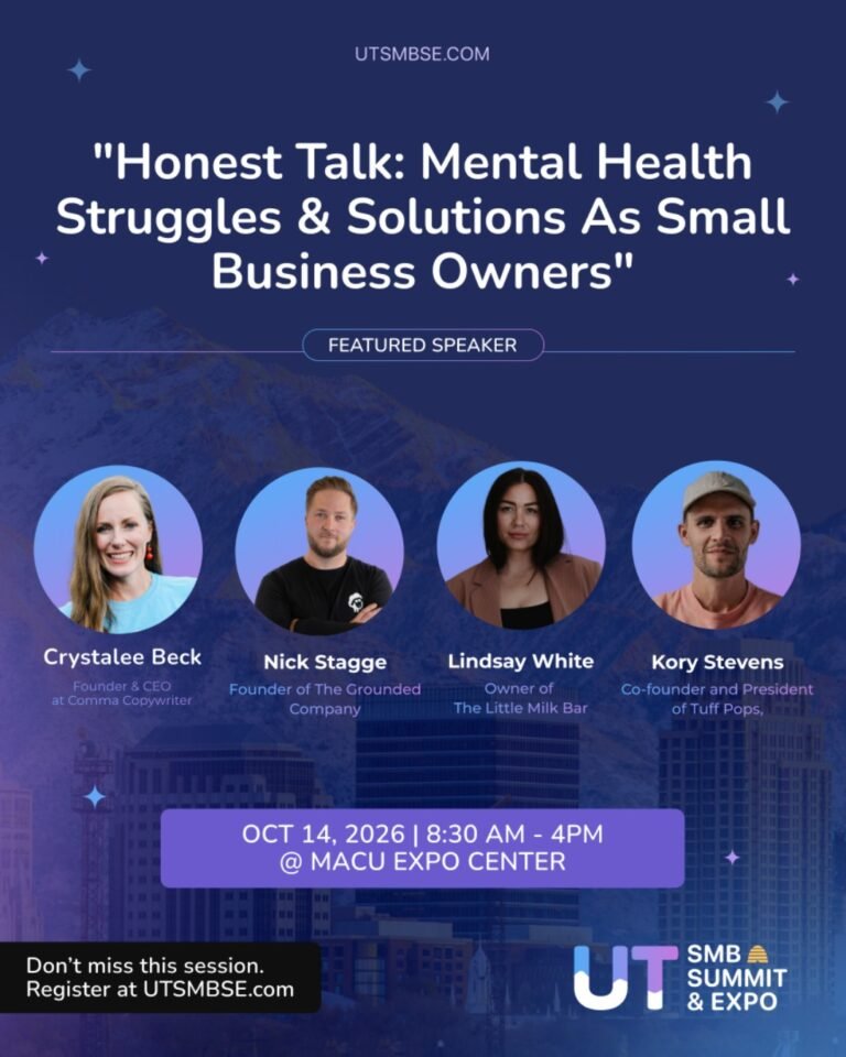 Honest Talk: Mental Health Struggles and Solutions As Small Business Owners session poster