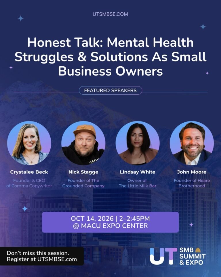 Honest Talk: Mental Health Struggles and Solutions As Small Business Owners session poster