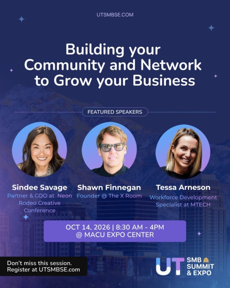 Building Your Community and Network to Grow Your Business session poster