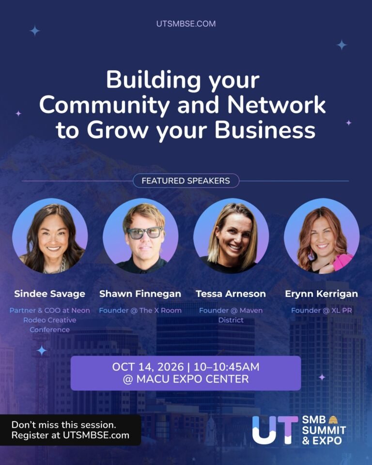 Building Your Community and Network to Grow Your Business session poster