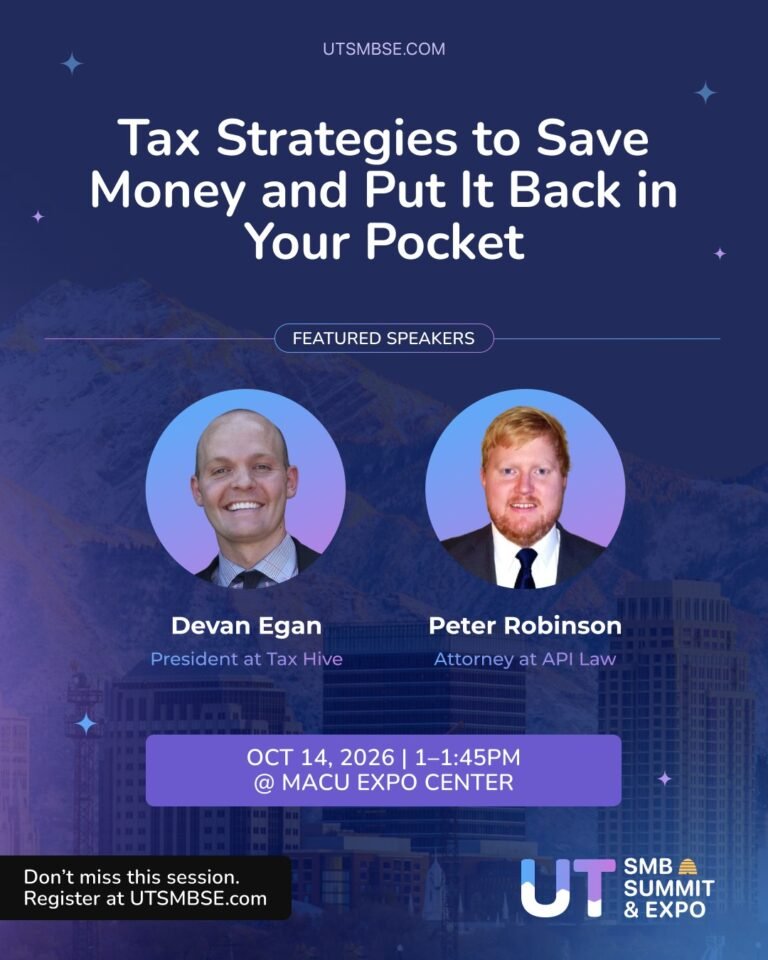 Tax Strategies to Save Money and Put It Back in Your Pocket session poster